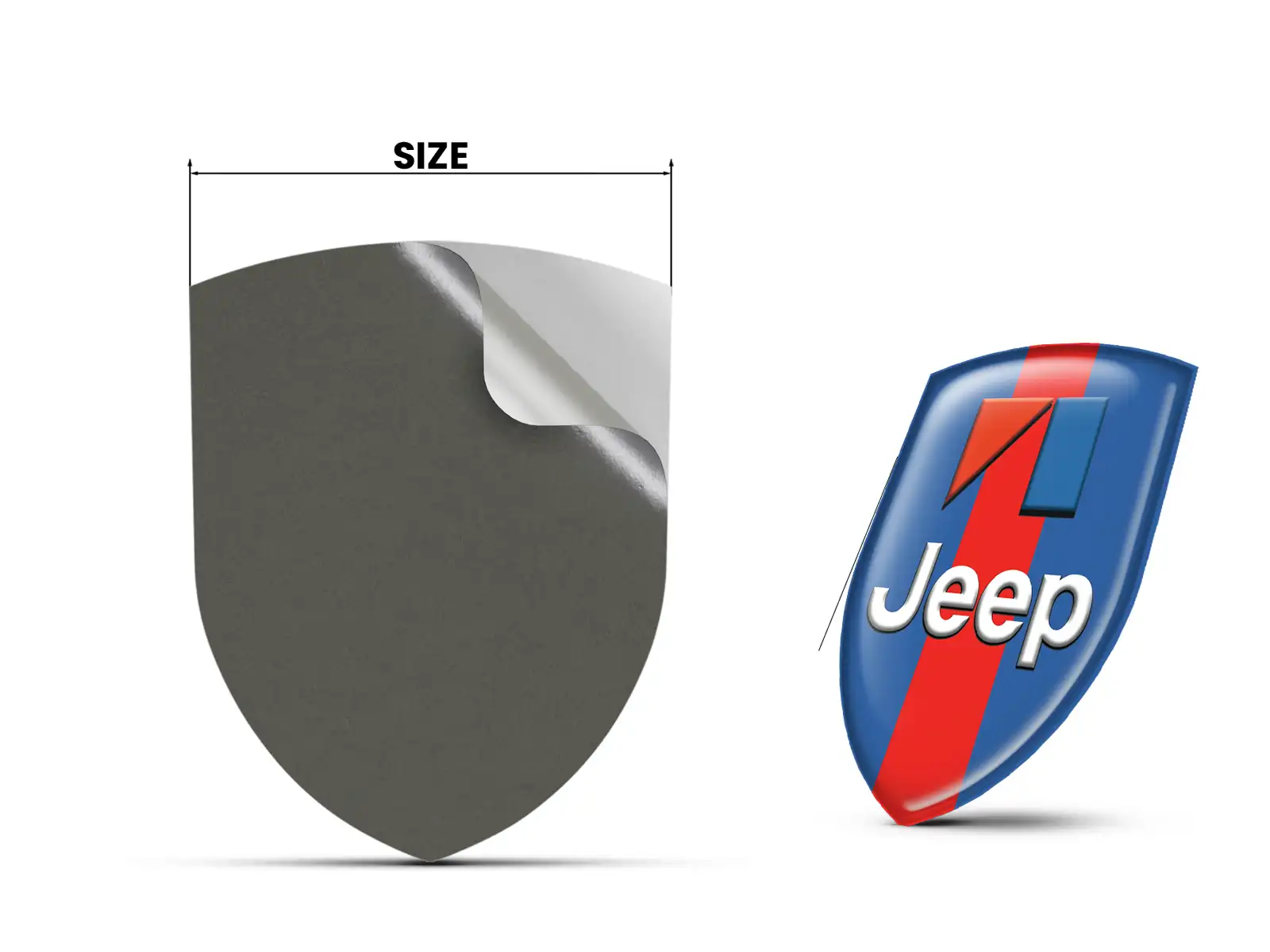 Jeep Decalcomanie Camion su Misura Tuning Chic Regolabili